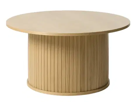 Estila Konferenční stolek Bornholm, světlý dub, Ø 90 cm
