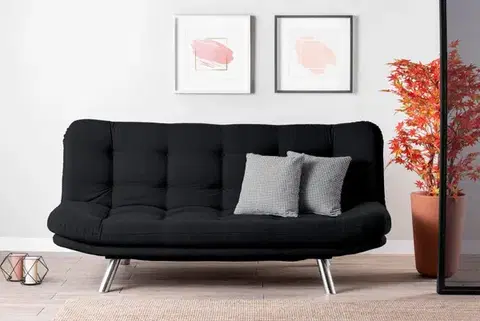 Trojmístná rozkládací pohovka Misa Sofabed - Black