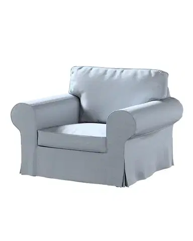 Potah na křeslo IKEA Ektorp barva modrá látka pletený vzor