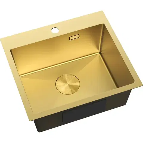 MEXEN Solix ocelový dřez 1-bowl 500 x 450 mm, zlatá 6402501000-55