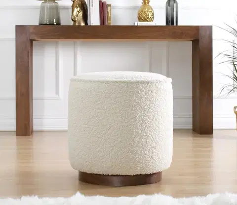 Hanah Home Taburet HELLIN bílý
