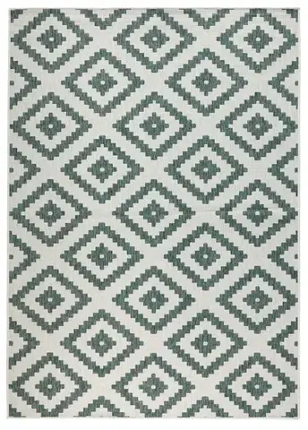 Hanse Home, Kusový koberec Twin-Wendeteppiche 103131 grün creme – na ven i na doma, 80x250, zelená, chodba / předsíň