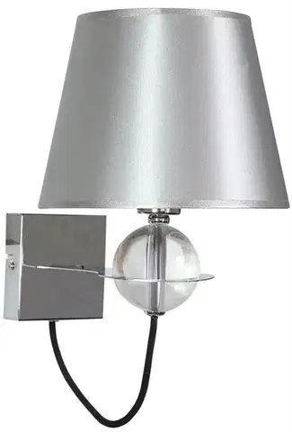 Nástěnná lampa 1X40W E14 stříbrná TESORO