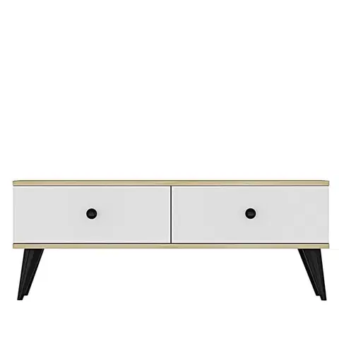 TV stolek Mona 120 - Sapphire Oak, White