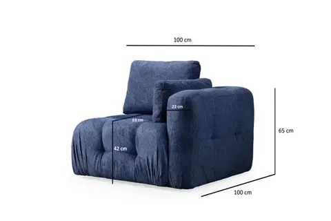 Dvoumístná pohovka Amaris 2 Seater - Navy Blue