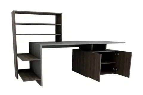 Psací stůl Melis - Walnut, Anthracite