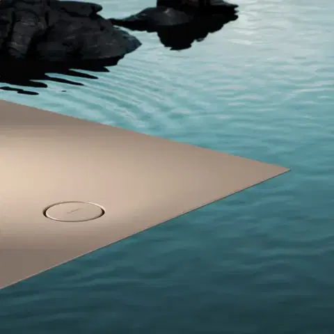 OMNIRES AQUAROCK kompozitní sprchová vanička protiskluzová, 80 x 80 cm, dune beige mat AQUAROCK80-KDB