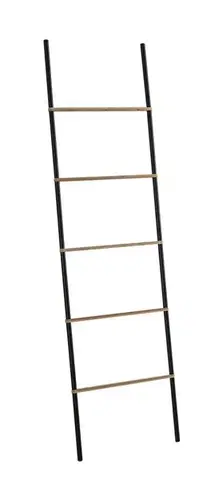Gedy KENTA sušák ručníků na opření 450x1610x21, černá/bambus 303141