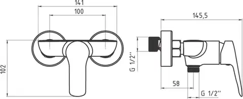 NOVASERVIS Sprchová baterie 100 mm Metalia 54, chrom 54065,0