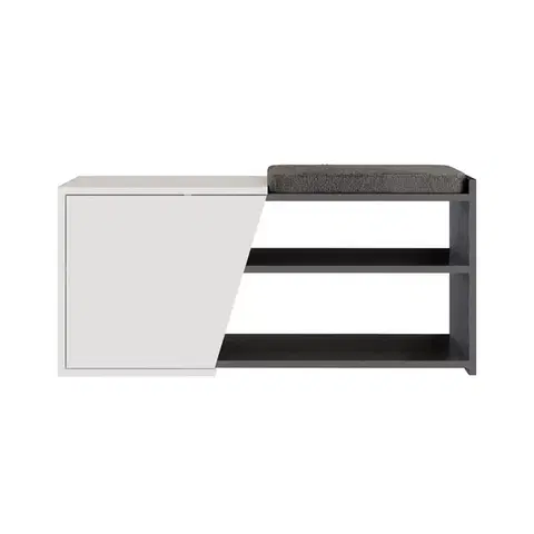 Botník Fiona Bench - Anthracite, White