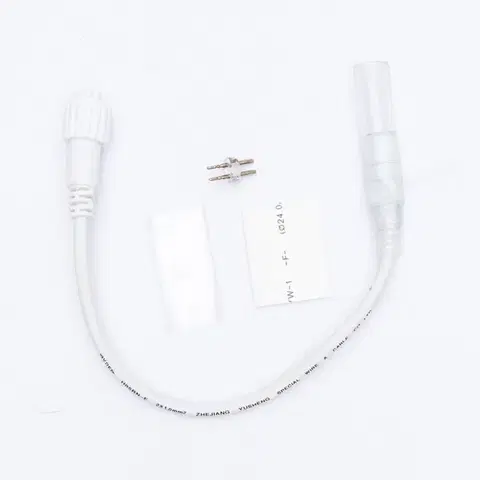 DecoLED Přípojka mezi světelnou hadicí a systémy EASY FIX 0,25m, bílý, samičí