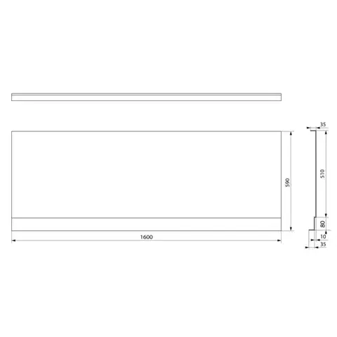 POLYSAN PLAIN NIKA panel 160x59cm 72505