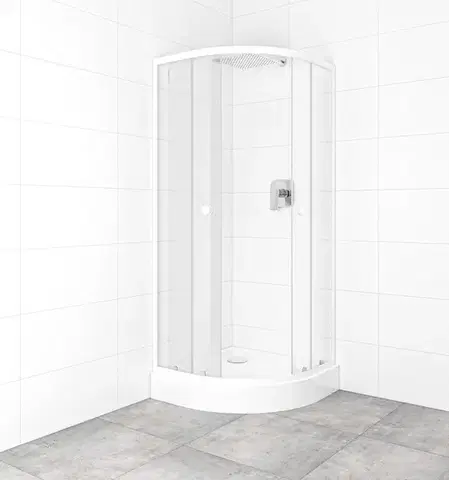 SAT Set sprchového koutu a vaničky, čtvrtkruh 80x80 cm Multi Basic SIKOBKMUS80CH0 SIKOBKMUS80CH0