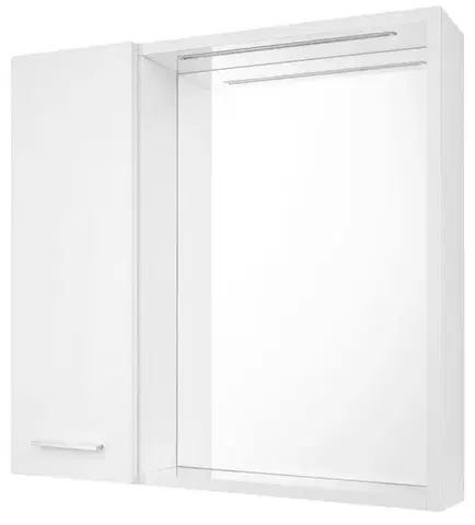 AQUALINE ZOJA/KERAMIA FRESH STRIP galerka s LED osvětlením, 60x60x14cm, levá, bílá 45021S