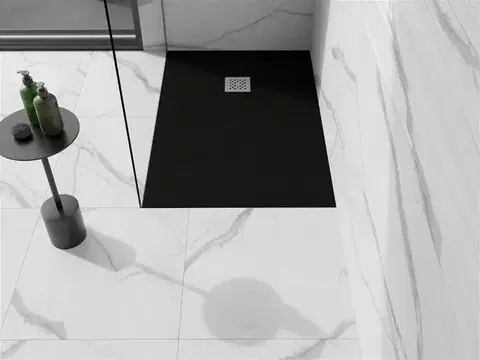 MEXEN Stone+ sprchová vanička obdélníková 120x90, černá 44709012