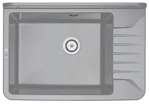 DEANTE Garden šedá Technický dřez, 1 bowl nástěnný ZYT_311A