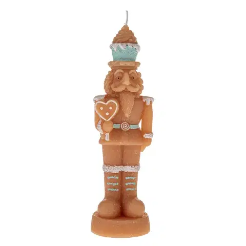 Vánoční svíčka z přírodního vosku Louskáček,  22 cm, 22 cm