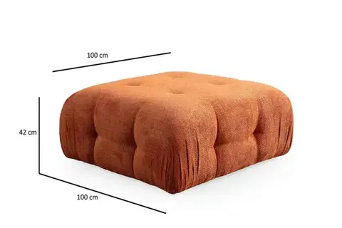 Taburet Amaris Pouffe - Orange