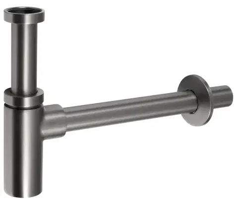 SAPHO Umyvadlový sifon 5/4", odpad 32, kulatý, gun metal SI581