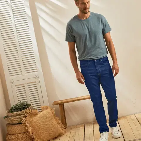 Džíny s elastickým pasem, pro vyšší postavu