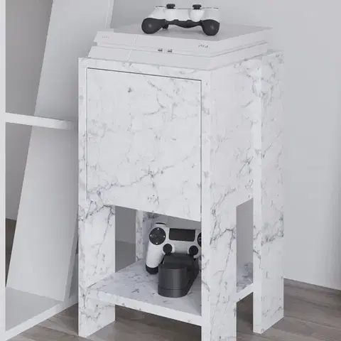 Noční stolek Ema - Carrara Marble