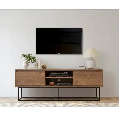 Hanah Home TV stolek Ruba II 140 cm ořech