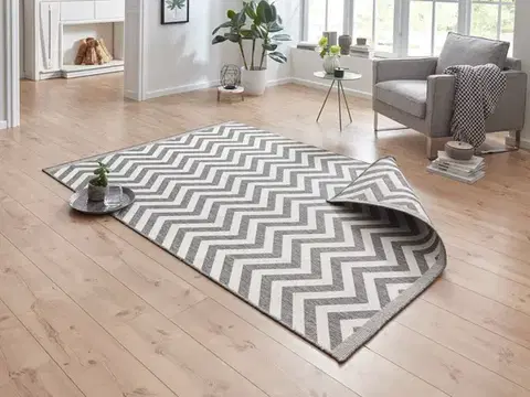 Hanse Home, Kusový koberec Twin Supreme 103432 Palma grey creme – na ven i na doma, 80x150, šedá, chodba / předsíň