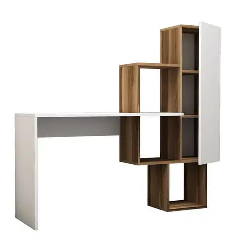 Psací stůl Açelya - Walnut, White
