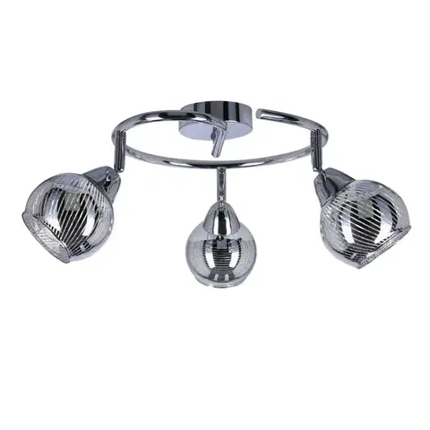 Spirálová stropní lampa 3X10W E14 LED chrom FORT