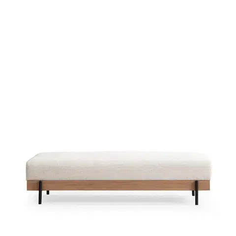 Taburet Eti Oak Pouffe White