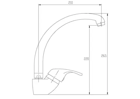INVENA Dřezová baterie MITRIS, lux spout BZ-79-L01-Q