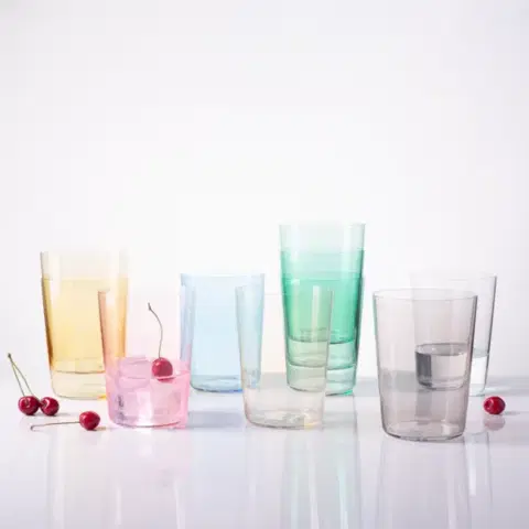 Poháry Tumbler modré 515 ml set 6 ks – 21st Century Glas Lunasol META Glass - 322660
