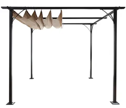 Pergola se stahovací střechou 3x3 m Dekorhome