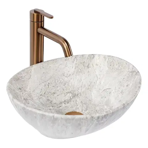 REA Umyvadlo na desku Sofia Light Stone 41x34,5 REA-U0165