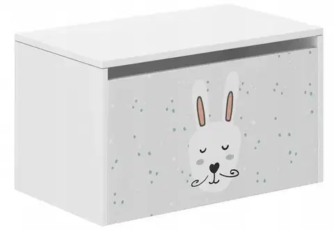 Dětský úložný box s vousatým zajíčkem 40x40x69 cm