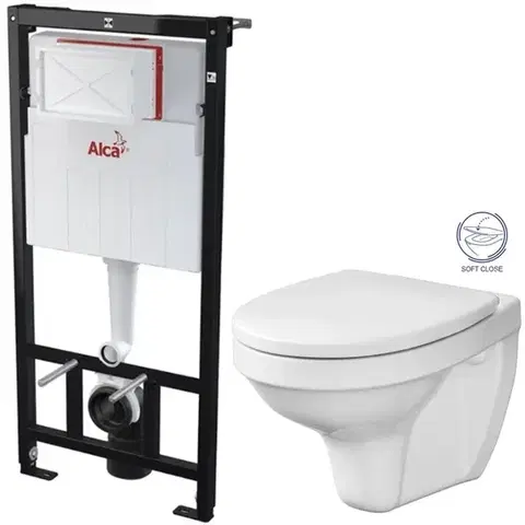 Předstěnový instalační systém bez tlačítka + WC CERSANIT DELFI + SOFT SEDÁTKO AM101/1120 X DE2