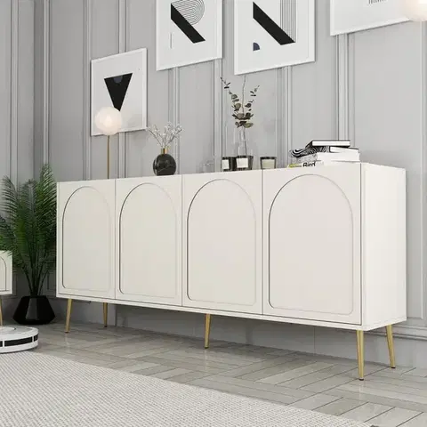 Konzolový stolek Lyon 80 - Cream, Gold