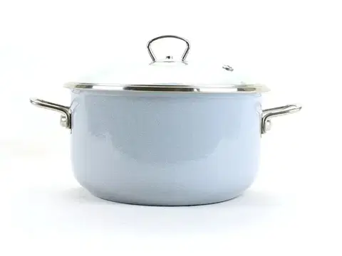 BELIS - Hrnec smalt a poklice 24cm 5,5l Premium BELIS šedý