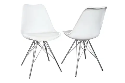 Estila Designová Židle Scandinavia retro bílá