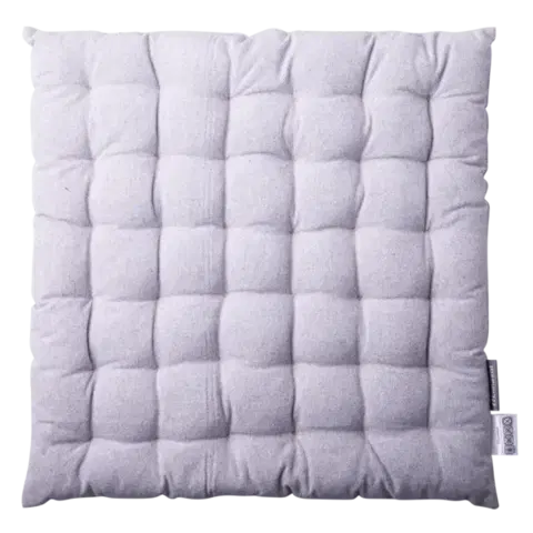 Světle šedý bavlněný polštářek na židli 40 x 40 x 4 cm — Basic Ambiente - 596413
