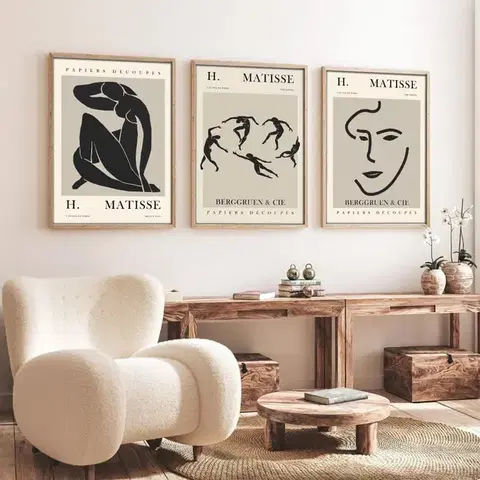 Dekorativní rámovaný obraz z MDF (3 kusy) Huhu255 - 50 x 35