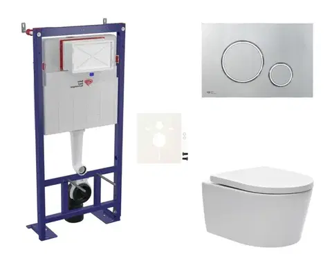 Cenově zvýhodněný závěsný WC set SAT do lehkých stěn / předstěnová montáž + WC SAT Brevis SIKOSSBR71 SIKOSSBR71