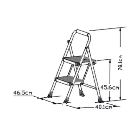 Lamart LT8096 schůdky Eurostep, 2 stupně, 2 stupně