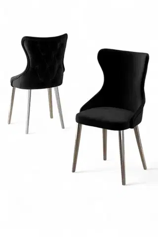 Sada židlí (4 kusy) Alpa - Black, Chrome