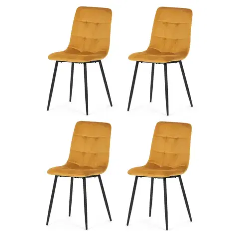 Sada jídelních židlí CT-281 YEL4, 4 ks