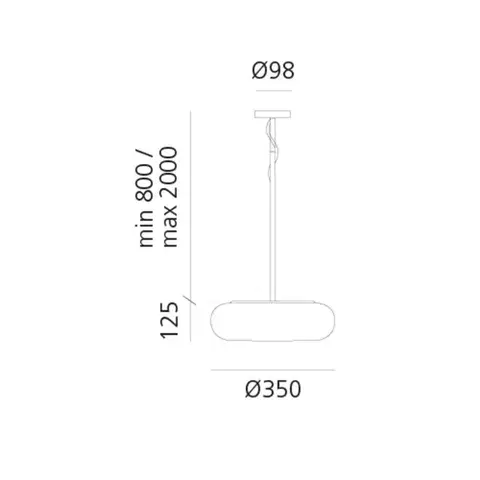 Artemide závěsné svítidlo Itka 35 E14 Design Collection 3x max 6 W