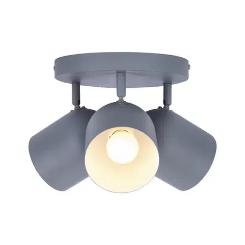 Stropní lampa 3xE27 šedá 32cm AZURO