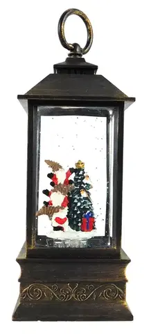 PROHOME - Lucerna hrající 9x9x21cm vánoční