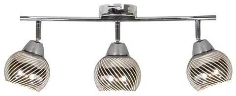 Nástěnná LED páska 3X10W E14 chrom FORT