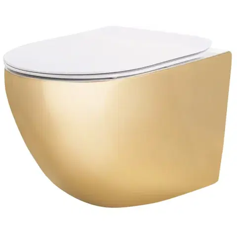 REA Závěsná WC mísa Carlo Mini Tornado NFQ GOLD WHITE REA-C6006